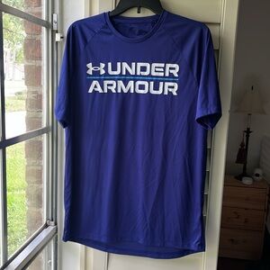 4/$25 SALE UNDER ARMOUR Men’s Medium Purple Workout Shirt Casual Top